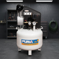 Nouveau compresseur d'air à piston sans huile de marque 2HP réservoir 30L refroidi par air alimenté par courant alternatif pour l'usine de fabrication