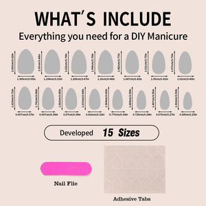 30 Pcs Clous à Presser Glamnetic-Goal Digger | Ongles Ronds Courts, Semi-Transparents et Brillants - Product Image 4