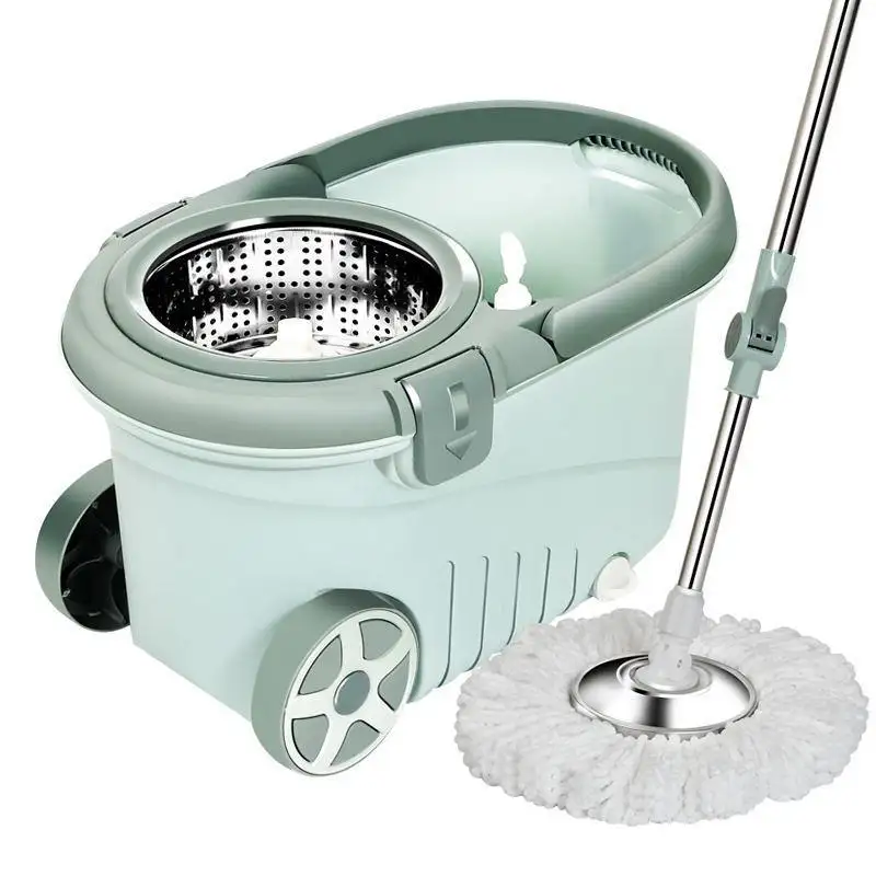 Wholesale free hand-washing lazy rotating mop hand pressure with bucket rotating mop