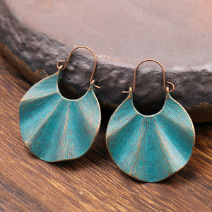 Bohemia Alloy <b>Drop</b> Earrings Geometric Design Antique <b>Bronze</b> Plated Women's Fashion Dangle Earrings - Product Image 3