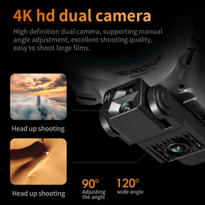Drone Ky102 Stunt Rolling 4k avec double caméra, évitement d'obstacles sur 4 côtés, 12 minutes d'autonomie, drone pour débutants - Product Image 4