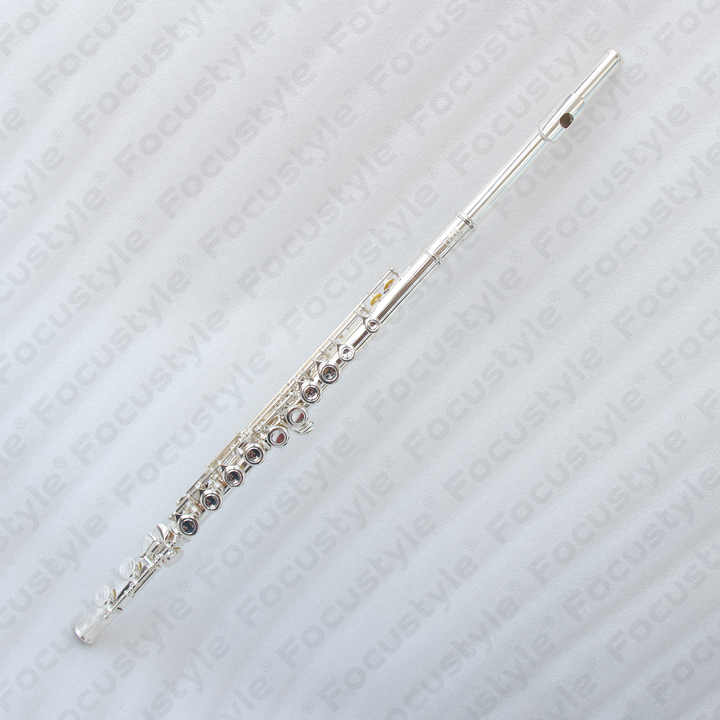 初心者向けユニバーサルオープンホールシルバーフルート管楽器(C