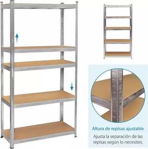 رف تخزين فولاذية قائم للخدمة الشاقة من 5 طبقات رف رفوف قابل للتعديل مجمعة - Product Image 4