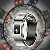 Bague connectée en métal SR116 Bluetooth, tracker d'activité portable, surveillance de la fréquence cardiaque, mesure de l'oxygène sanguin, comptage des pas