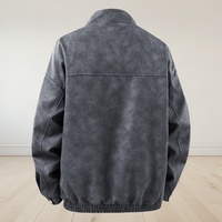 Vestes pour hommes avec logo personnalisé en usine, vestes décontractées amples de style streetwear, vestes d'hiver coupe-vent à col montant pour hommes en gros