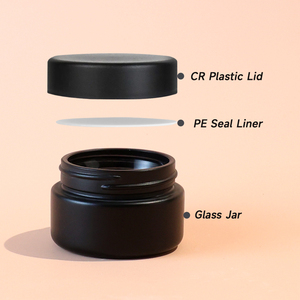 Eric 1OZ Small Glass Jar Concentrate Black UV 5ml 10ml 15g 30g 50g 60g 100g Glass Cosmetic Jars With Packaging Box - Product Image 3