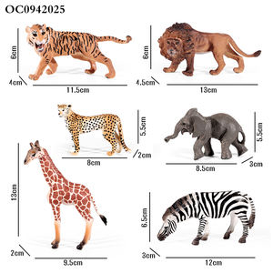 6 Stuks Doen Alsof Spelen Simulatie Model Plastic Bos Dierentuin Dier Set Speelgoed Voor Kinderen - Product Image 6