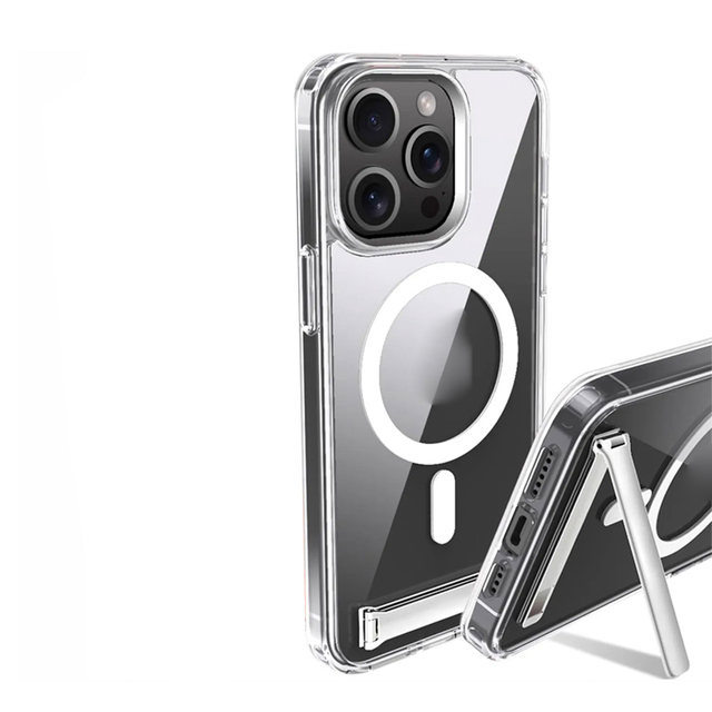 Magnetic Clear Phone Case with Kickstand for iPhone 17 16 15 14 Pro Max 13 12 11 Mini 15 Plus Shockproof Back Cover New Product