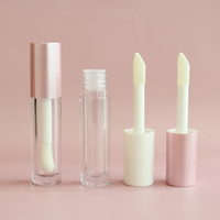 Tubes de brillant à lèvres cosmétique or mat en gros, contenants vides pour gloss avec grande brosse, logo personnalisé, certifiés ISO9001