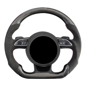 Volante Deportivo de Fibra de Carbono y Cuero Perforado con LED para RS S3 S4 S5 2012-2016 <span class=keywords><strong>A3</strong></span> A4 A5 4 5 - Product Image 5