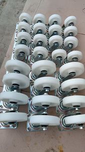 Industrie wagen Voll bremse Hochleistungs-Nylon-Rollen rollen 5 \ "6 \" 8 \ "PE PP UC Kunststoff Material PU-Rad wagen Wagen rad - Product Image 3