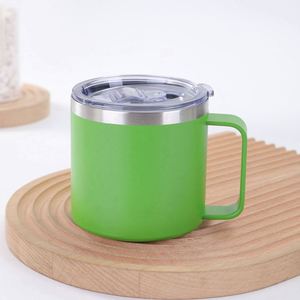 Wholesale 14oz Stainless Steel Office Mug Multicolor Double Wall Insulated with Leak Proof Lids Powder Coating Water Cups - Product Image 4