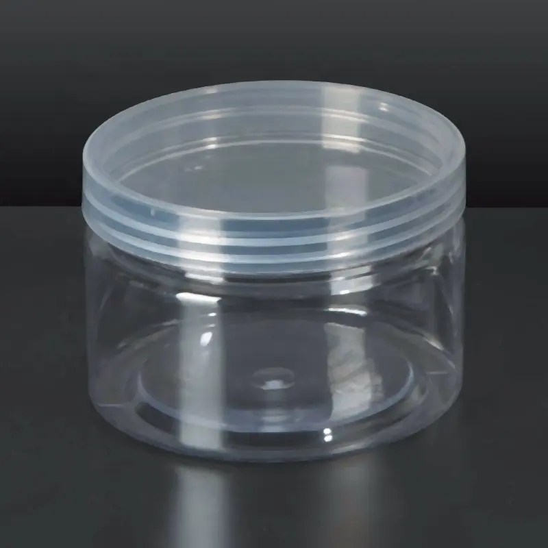 85mm Round 18oz 500ml China wholesale food storage pet clear hexagonal plastic food jars with lids