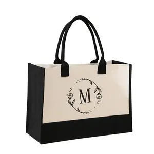 Large Capacity Cotton Commuting Bag Thickened Waterproof Canvas Shopping Tote Bag With Custom Logo