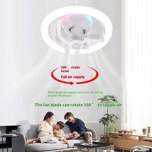 Wholesale Smart Home Products <b>Fan</b> Light Adjustable Ceiling Modern Style Blade LED 360 Degree Shaking <b>Head</b> - Product Image 4