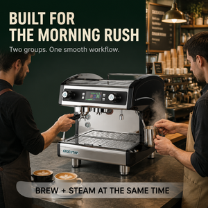 Máquina de Espresso Comercial Semiautomática Italiana de Doble Cabezal con Control Eléctrico para Cafeterías y Tiendas en Franquicia - Product Image 4