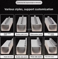 Caniveau de drainage en acier inoxydable pour eaux pluviales, système de protection de trottoir et de surface, hydroponie