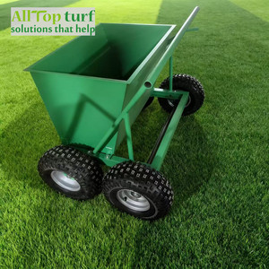 ALLTOP tappeto erboso sabbia e macchina contagocce di gomma per la diffusione di riempimento su <span class=keywords><strong>erba</strong></span> artificiale 4 grandi ruote capacità 160L - Product Image 1