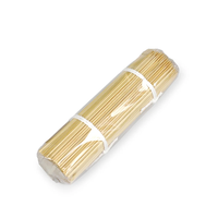Emballage personnalisé en gros, brochettes en bambou biodégradables de 20/30/35 cm, bâtonnets ronds en bambou jetables pour barbecue