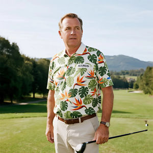 Venta al por mayor de secado rápido sublimación de impresión Saguaro Cacti Polo camisetas de alta calidad Spandex poliéster Golf Wear Dry FIT - Product Image 3