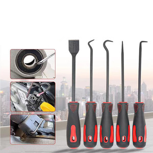 Lot de 5 outils manuels pour l'extraction de joints toriques et de joints d'étanchéité d'huile de moteur de voiture, avec raclettes et crochets de retrait - Product Image 1