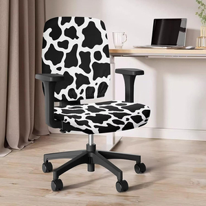 8260 Soft Breathable Easy to Install Stretchable <strong>Swivel</strong> <strong>Chair</strong> Slipcovers for Office Home Machine Washable Cow Print <strong>Chair</strong> <strong>Cover</strong> - Product Image 3