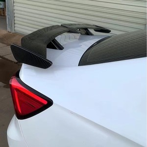ABS M Style Polished Rear Bumper Tail <strong>Spoiler</strong> Double Deck Wing Bodykit Car Accessories - Product Image 5