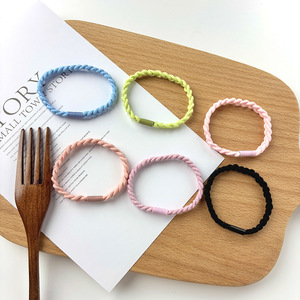 Attache de cheveux tressée en nylon, haute élasticité, cercle torsadé, usage quotidien, accessoire de coiffure - Product Image 1
