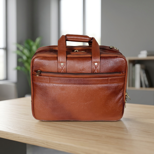 Unisex Genuine <b>Leather</b> Luxury Durable <b>Soft</b> <b>Bag</b> for Business Office Laptop and Travel Portable Stylish Design - Product Image 3