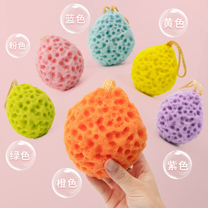 Japanese Style Honeycomb <b>Bath</b> <b>Sponge</b> Green Large Size Expands When Wet For Kids And Adults Exfoliating Tool - Product Image 2