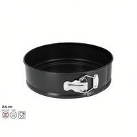 Molde Redondo para Pastel de Queso y Repostería de 24 cm, de Metal Resistente con Revestimiento de PTFE, para Productos Horneados Perfectos, Solo Lavar a Mano
