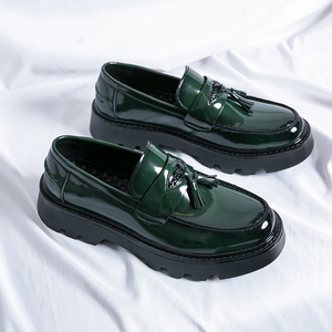 <span class=keywords><strong>Mocasines</strong></span> con Borlas Verdes de Suela Gruesa, Diseño Moderno, Elegantes y Cómodos, Hechos a Mano, de Cuero <span class=keywords><strong>Charol</strong></span> para <span class=keywords><strong>Hombre</strong></span> - Product Image 3