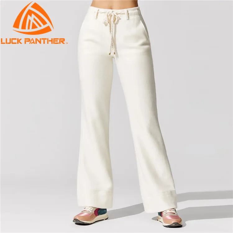 Pantaloni tuta da donna stile vintage personalizzati pantaloni da jogger con orlo dritto pantaloni a zampa