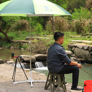 Portable Foldable Tripod <b>Umbrella</b> Base 55cm Aluminum Pole Plastic <b>Stand</b> For Beach Fishing Patio Outdoor Use - Product Image 4