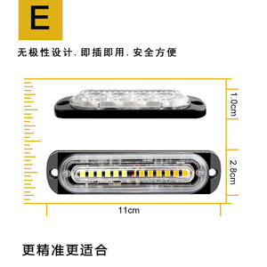 12V 24V 12Led stroboscopique voyant d'avertissement calandre <span class=keywords><strong>clignotant</strong></span> barre lumineuse voiture balise lampe ambre rouge bleu blanc camion côté marque - Product Image 3