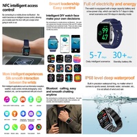 Reloj inteligente ET588 Health de 1,95 pulgadas, AMOLED, BT, llamada, frecuencia cardíaca, oxígeno en sangre, rastreador de sueño, NFC, SOS, reloj inteligente deportivo ET588