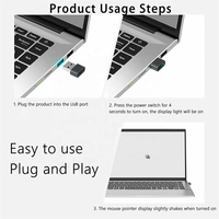 Mini USB Optical Mouse Jiggler Mover Wiggler Undetectable Shaker for Laptop Keep Computer Awake Plug and Play