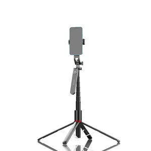 Foldable Trip Phone Stand 2.2m Selfie Stick Aluminum Alloy Selfie Stick Phone Stand With Remote Control