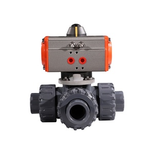 Van bi điều khiển khí nén COVNA, kiểu L, kiểu T, tác động kép, bộ chuyển hướng, van bi xoay 3 chiều - Product Image 2