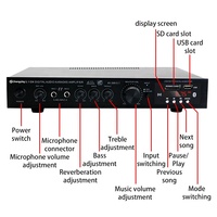 Amplificateur audio professionnel LDZS AV-369BT, mini amplificateur stéréo 5.1 en gros pour système de sonorisation de voiture, karaoké et home cinéma