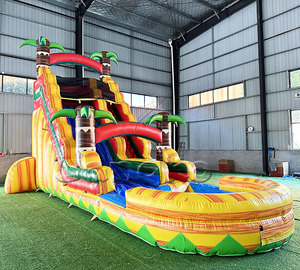 Langko <span class=keywords><strong>Inflatable</strong></span> 20ft vàng đá cẩm thạch nước hồ bơi <span class=keywords><strong>Slide</strong></span> 22ft Palm Tree <span class=keywords><strong>Inflatable</strong></span> trượt nước trẻ em <span class=keywords><strong>Inflatable</strong></span> trượt nước - Product Image 2