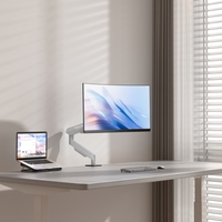 Soporte de Monitor Ajustable Premium de 17-32 Pulgadas con Sistema de Resorte Mecánico, Extensión de 516 mm con Solución para Ahorrar Espacio