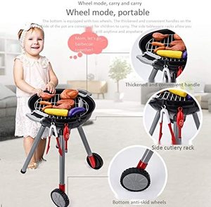 Set Gioco Cucina per Bambini Little Chef, Barbecue Interattivo con Griglia e Cibo Giocattolo per Giochi di Ruolo - Product Image 2