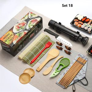 Kit de fabricación de <span class=keywords><strong>sushi</strong></span> para <span class=keywords><strong>principiantes</strong></span>, juego de herramientas simples para hacer <span class=keywords><strong>sushi</strong></span> en casa, kit de rodillos de <span class=keywords><strong>sushi</strong></span> 22 en 1 - Product Image 6