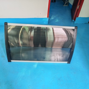 หลังคาโพลีคาร์บอเนต TIANKU รุ่นโมเดิร์นหรูหรา ป้องกันฝน แดด และรังสียูวี สำหรับระเบียง ประตูหน้าบ้าน โครงอะลูมิเนียม พร้อมม่านบังแดดแบบปรับได้ด้วยมือ - Product Image 2