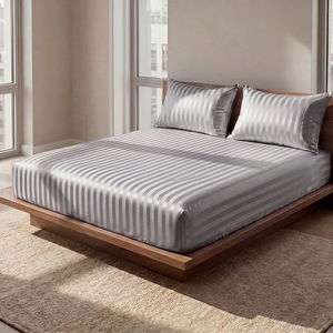 OEM/ODM 부드러운 워싱 코튼 스트라이프 침구 4종 세트 - Product Image 6