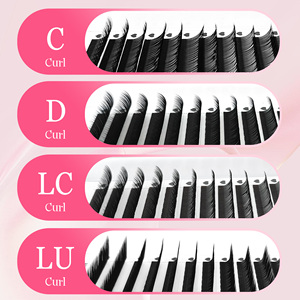 CoMango Extensions de cils Flora les plus vendues, faites à la main, courbure J, longues, naturelles, en PBT coréen, effet éventail facile pour un <span class=keywords><strong>maquillage</strong></span> floral - Product Image 5