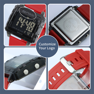 Montre numérique carrée pour les tendances Montre électronique à affichage analogique Chronomètre <span class=keywords><strong>Réveil</strong></span> multifonctionnel Montre numérique carrée - Product Image 6