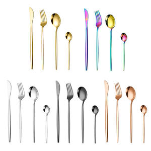 葡萄牙金餐具勺子套装24件套不锈钢家用餐具带木盒套装 - Product Image 3