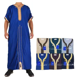 Manufacturer Supplier Long Kaftan For Man Islamic Prayer Dress Muslim Man Clothing For Saudi Arab